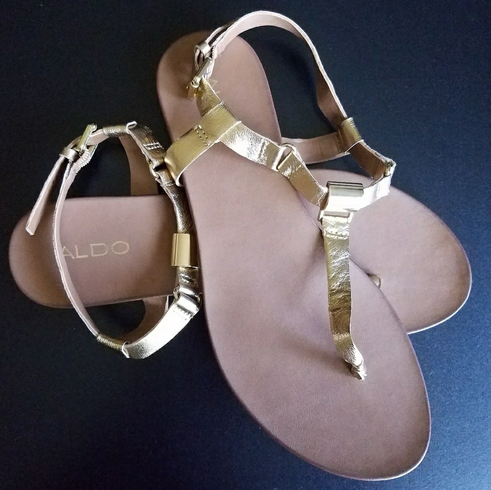 Gold Aldo Sandals